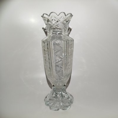 купить Ваза "Голубь Мира", хрусталь, алмазная грань, Ленинградский завод художественного стекла (ЛЗХС), СССР, 1950-1960 гг.