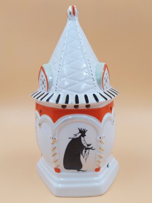 купить Ночник (корпус) "Золотой Петушок", фарфор, роспись, золочение, Ленинградский завод фарфоровых изделий (ЛЗФИ), СССР, 1956-1967 гг.