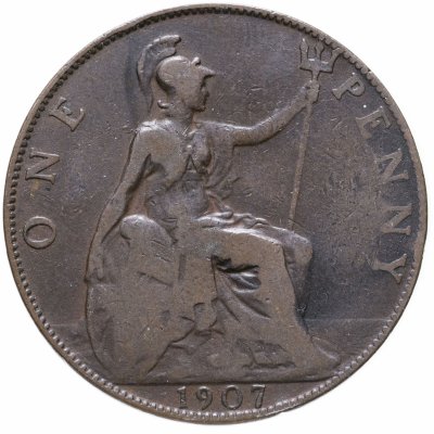 купить Великобритания 1 пенни (penny) 1907