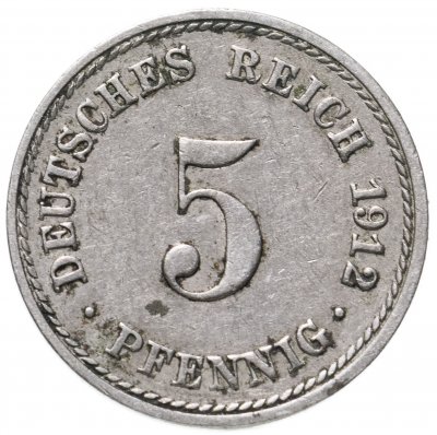 купить Германия, Германская Империя 5 пфеннигов 1912 "A"