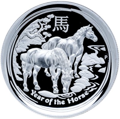 купить Австралия 1 доллар (dollar) 2014 - Год лошади (Высокий рельеф)