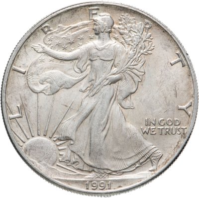 купить США 1 доллар 1991 "Шагающая свобода"