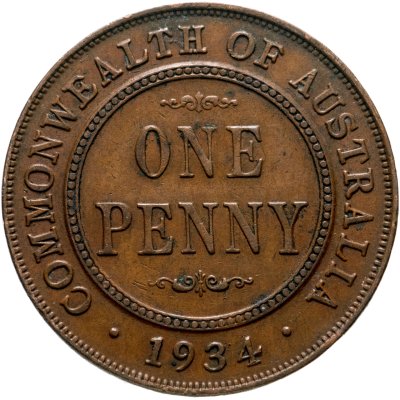 купить Австралия 1 пенни (penny) 1934