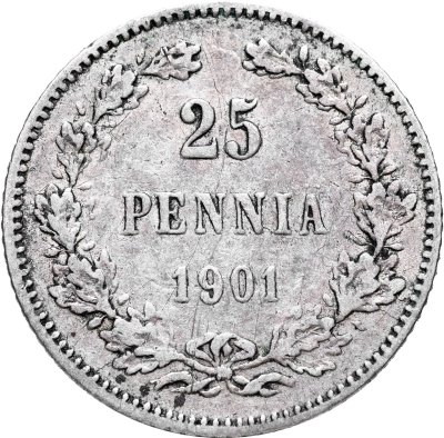 купить 25 пенни 1901 L, монета для Финляндии