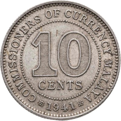купить Малайя 10 центов 1941