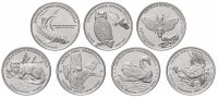купить Приднестровье набор из 7 монет 1 рубль 2018 серии "Красная книга"
