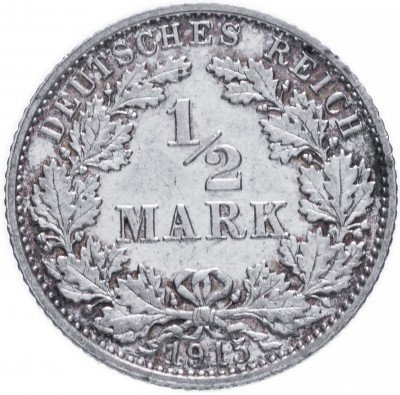 купить Германия (Германская Империя) 1/2 марки 1915 "Е"