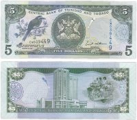 Купить Тринидад и Тобаго 5 долларов 2006 Pick 47a