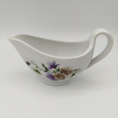 купить Соусник с цветочным декором, фарфор, деколь, Дулевский фарфоровый завод (Дулёво), СССР, 1926-1931 гг.