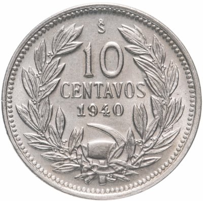купить Чили 10 сентаво (centavos) 1940