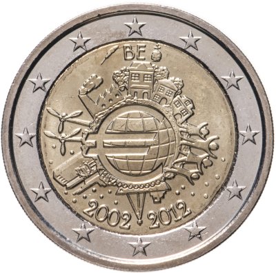 купить Бельгия 2 евро 2012 "10 лет евро"