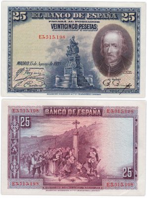 купить Испания 25 песет 1928 (Pick 74.b)