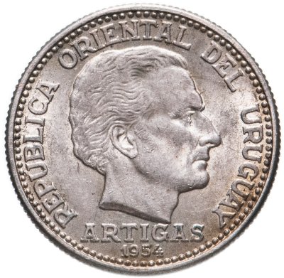 купить Уругвай 20 сентесимо (centesimos) 1954