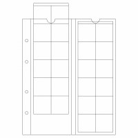 Купить Лист Leuchtturm (Германия) формата Optima (200х250 мм) M24 на 24 ячейки для монет до 34мм