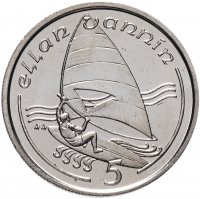 Купить Остров Мэн 5 пенсов (pence) 1989