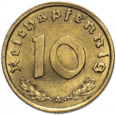 купить Германия (Третий Рейх) 10 рейхспфеннигов 1939"A"
