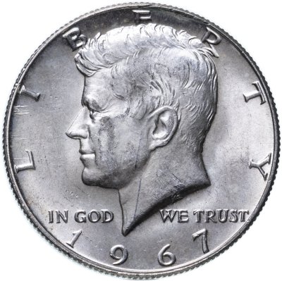 купить США 50 центов (1/2 доллара, half dollar) 1967 Kennedy Half Dollar (Кеннеди)