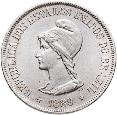 купить Бразилия 500 реалов (рейс, reis) 1889