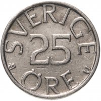 Купить Швеция 25 эре (ore) 1976-1984 случайный год