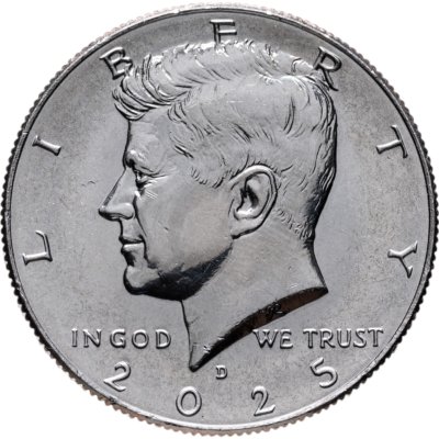 купить США 50 центов (1/2 доллара, half dollar) 2025 D "Kennedy Half Dollar (Кеннеди)"