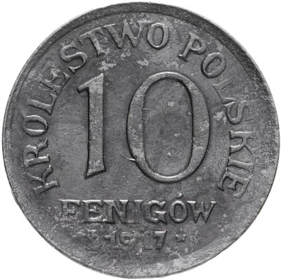 купить Польша 10 фенигов (fenigow) 1917