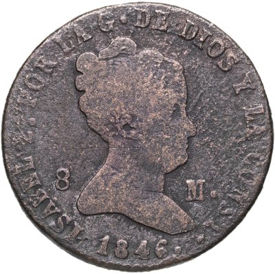 купить Испания 8 мараведи 1846