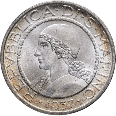 купить Сан-Марино 5 лир (lire) 1937