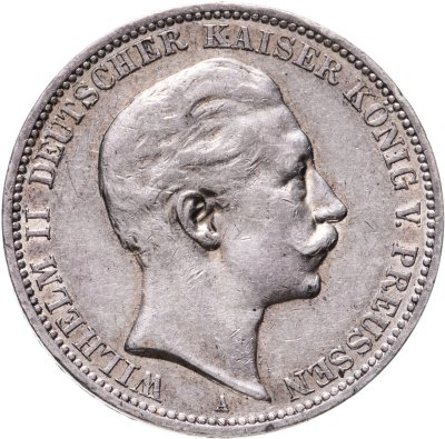купить Германия (Империя) 3 марки (mark) 1910 A Пруссия