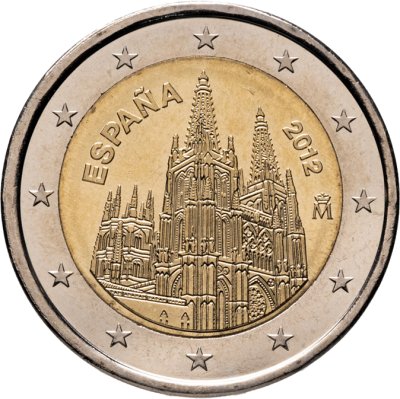 купить Испания 2 евро 2012 "ЮНЕСКО - Кафедральный собор в городе Бургос"