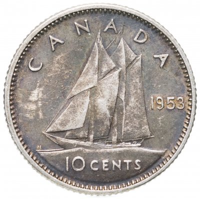 купить Канада 10 центов (cents) 1953