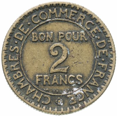 купить Франция 2 франка 1925