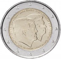 купить Нидерланды 2 евро 2014 "Король Виллем-Александр и принцесса Беатрикс"