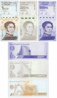 купить Венесуэла - набор банкнот 2020 (2021) год (3 штуки) 200000, 500000, 1000000 боливаров