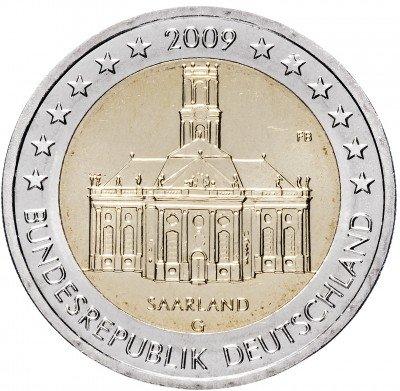 купить Германия 2 евро 2009 G "Федеральные земли Германии: Саар"