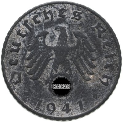 купить Германия, Третий рейх 5 рейхспфеннигов (reichspfennig) 1941, знак монетного двора: "J" - Гамбург
