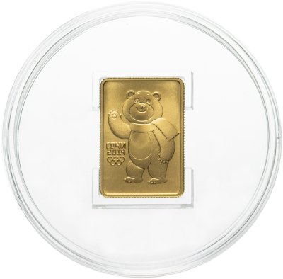 купить 50 рублей 2012 года СПМД UNC "XXII Зимняя Олимпиада в Сочи 2014 - Мишка (Медведь)"