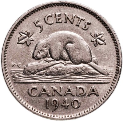 купить Канада 5 центов (cents) 1940