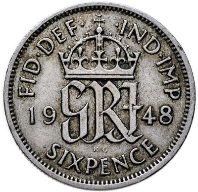 купить Великобритания 6 пенсов (pence) 1948