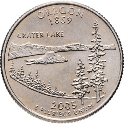 купить США 25 центов (квотер, 1/4 доллара, quarter dollar) 2005 Орегон (Oregon) D