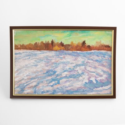 купить Картина "Вечер. Заходящие лучи", художник Ананьев А.Л., холст, масло, рама, СССР, 1980 г.