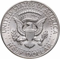купить США 50 центов (1/2 доллара, half dollar) 1964 - D "Kennedy Half Dollar - Кеннеди"