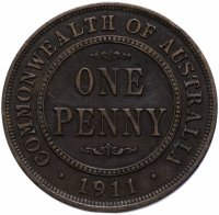 купить Австралия 1 пенни 1911