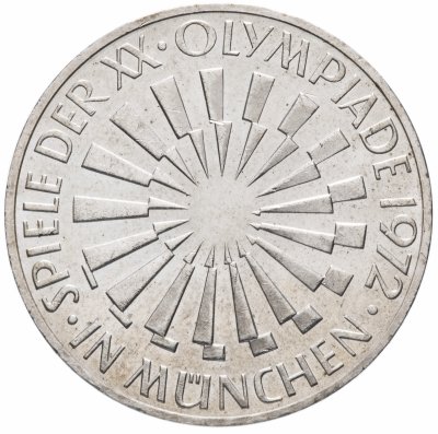 купить Германия, ФРГ 10 марок 1972 "Олимпиада в Мюнхене -Эмблема In München"