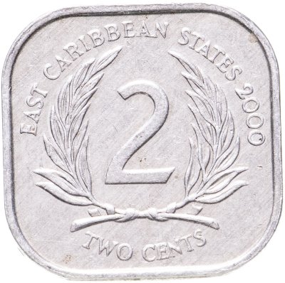 купить Восточные Карибы 2 цента 2000