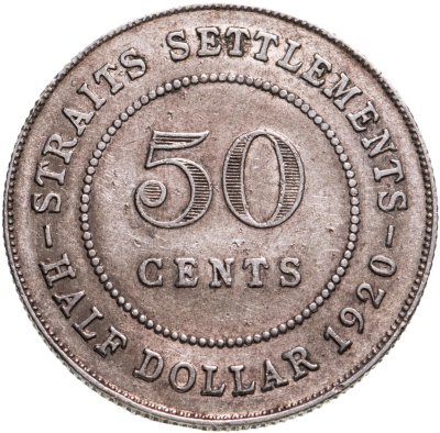 купить Стрейтс Сетлментс 50 центов 1920