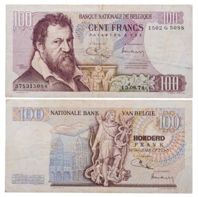 купить Бельгия 100 франков 1974 год