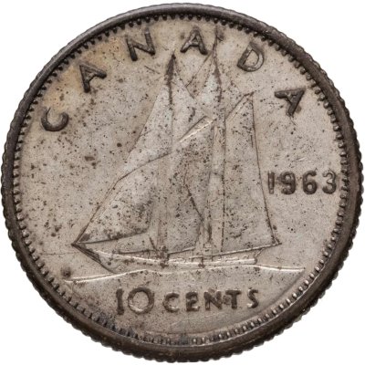 купить Канада 10 центов (cents) 1963