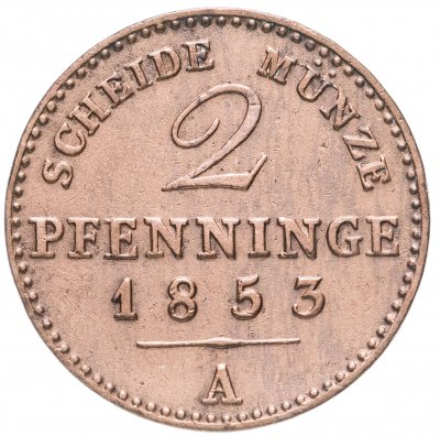 купить Германия, Пруссия 2 пфеннига 1853