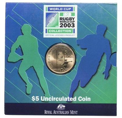 купить Австралия 5 долларов 2003 "Кубок по Рэгби"