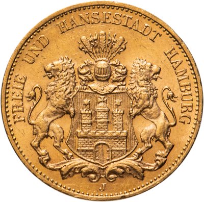 купить Германская империя (Гамбург) 20 марок (mark) 1913